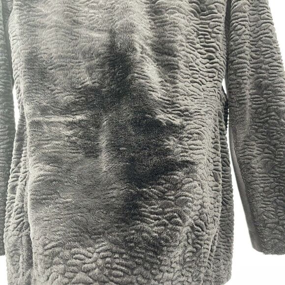 Carol Anderson By Invitation Black Faux Fur Jacket Size S Turn Lock Classic Chic - Picture 6 of 12